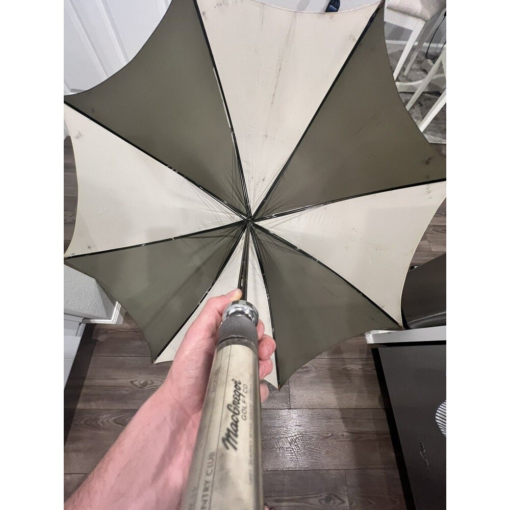 Vintage MacGregor Golf Club Handle Umbrella Tour Sized Nylon Green ⛳️⛳️